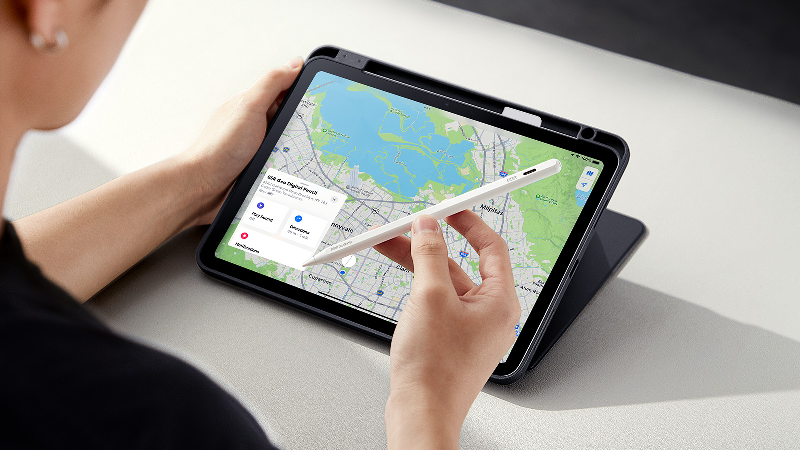 ESR iPad タッチペン Find My「探す」機能付き スタイラスペン